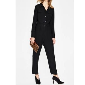Boden Zada Collared Crepe Jumpsuit